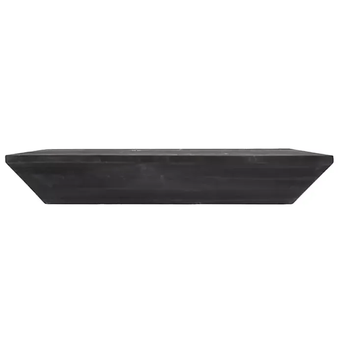 Online Kirklands Home Black Wedge Wood Small Floating Shelf