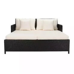 Hot Kirklands Home Black Wicker Outdoor Daybed