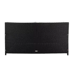 Hot Kirklands Home Black Wicker Outdoor Daybed