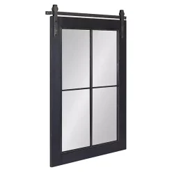 New Kirklands Home Windowpane Kates Mirror, 23x36 in. Black