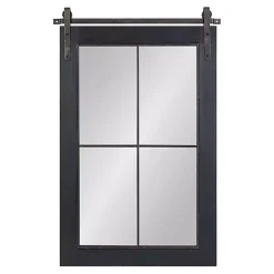 New Kirklands Home Windowpane Kates Mirror, 23x36 in. Black