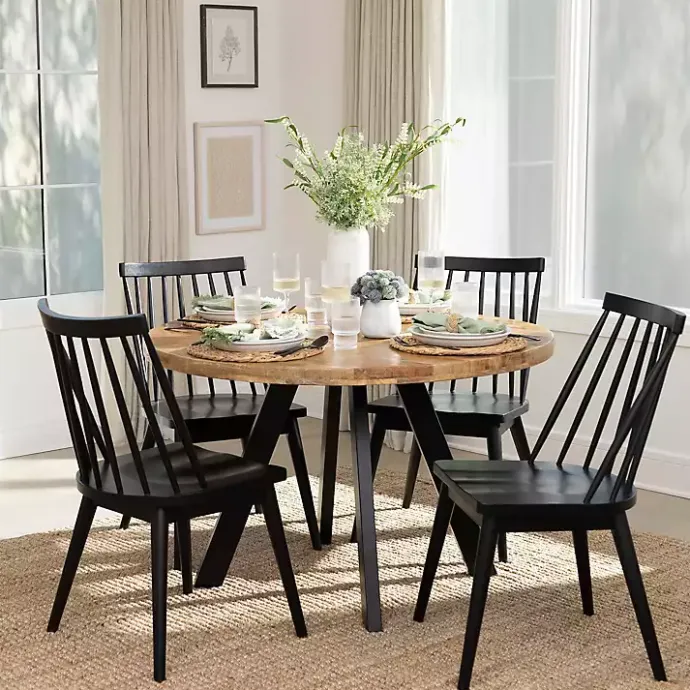 Kirklands Home Windsor Dining Chair Black