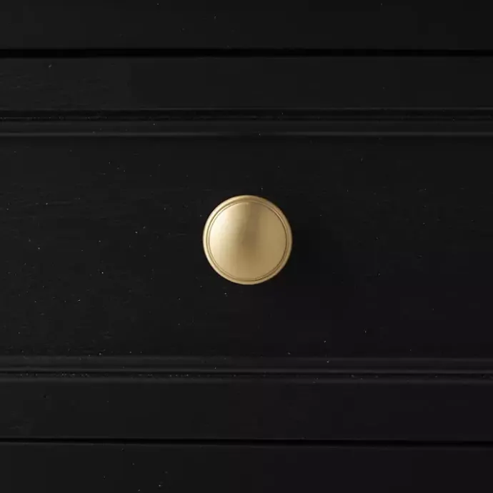 Outlet Kirklands Home Wood & Natural Rattan 2-Door Cabinet Black