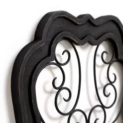 Clearance Kirklands Home Wood and Metal Decorative Wall Plaque Black