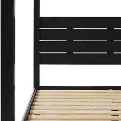 Online Kirklands Home Wood Canopy Full Bed Black