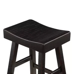 Online Kirklands Home Wood Counter Stools, Set of 2 Black
