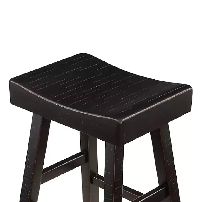 Online Kirklands Home Wood Counter Stools, Set of 2 Black