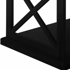 Kirklands Home Wood Double X Sides Coffee Table Black