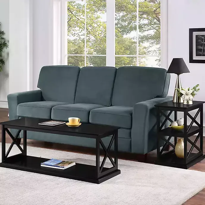 Sale Kirklands Home Wood Double X Sides Console Table Black