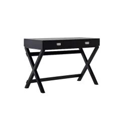 Outlet Kirklands Home Wood 2-Drawer Peggy Desk Black