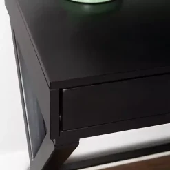 Outlet Kirklands Home Wood 2-Drawer Peggy Desk Black