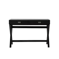 Outlet Kirklands Home Wood 2-Drawer Peggy Desk Black