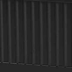 Kirklands Home Wood Fluted Headboard Primrose Queen Bed Black