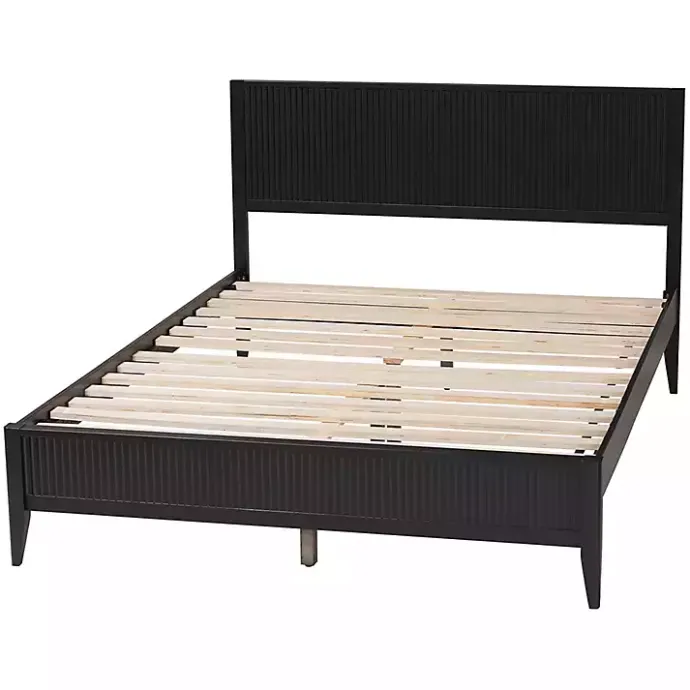 Online Kirklands Home Wood Fluted Headboard Primrose King Bed Black