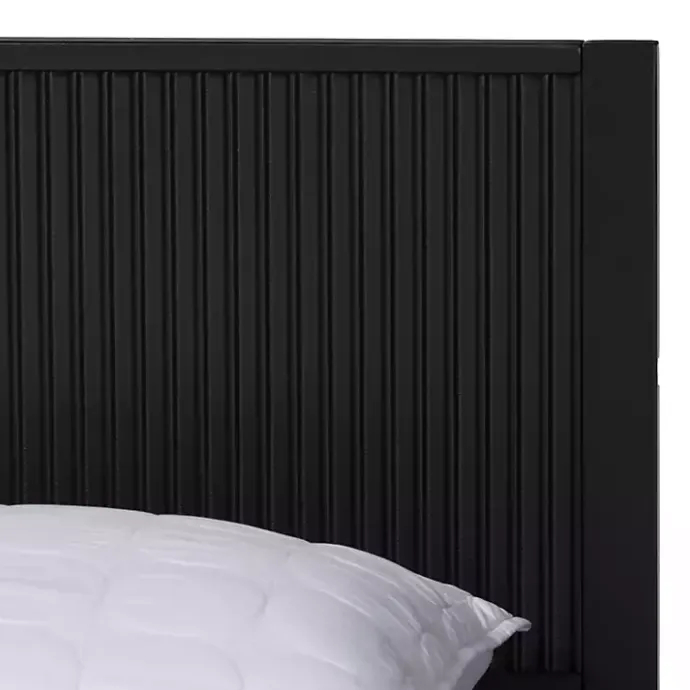 Online Kirklands Home Wood Fluted Headboard Primrose King Bed Black