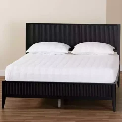 Online Kirklands Home Wood Fluted Headboard Primrose King Bed Black