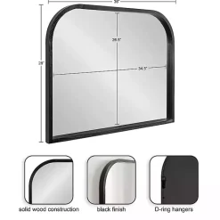 Kirklands Home Wood Frame Arch Wall Mirror Black