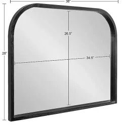 Kirklands Home Wood Frame Arch Wall Mirror Black