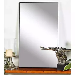 Kirklands Home Wood Framed Mirror, 24x40 in. Black