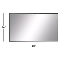 Kirklands Home Wood Framed Mirror, 24x40 in. Black