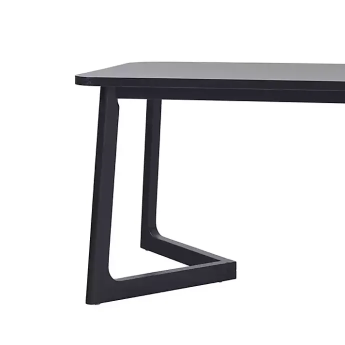 Discount Kirklands Home Wood Geometric Legs Dining Table Black