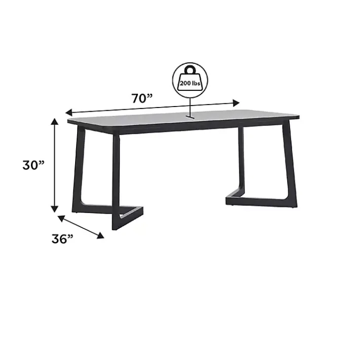 Discount Kirklands Home Wood Geometric Legs Dining Table Black