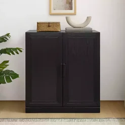 Best Kirklands Home Wood Grain Stackable Storage Cabinet Black