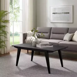 Online Kirklands Home Wood Minimalist Coffee Table Black