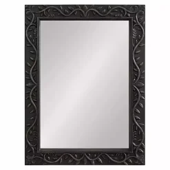 Clearance Kirklands Home Wood Ornate Carved Wall Mirror Black