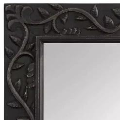 Clearance Kirklands Home Wood Ornate Carved Wall Mirror Black