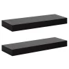 Discount Kirklands Home Black Wood 2-pc. Floating Shelves, 24 in.