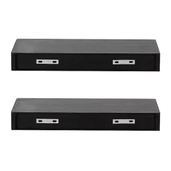 Clearance Kirklands Home Black Wood 2-pc. Floating Shelves, 18 in.