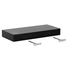 Clearance Kirklands Home Black Wood 2-pc. Floating Shelves, 18 in.