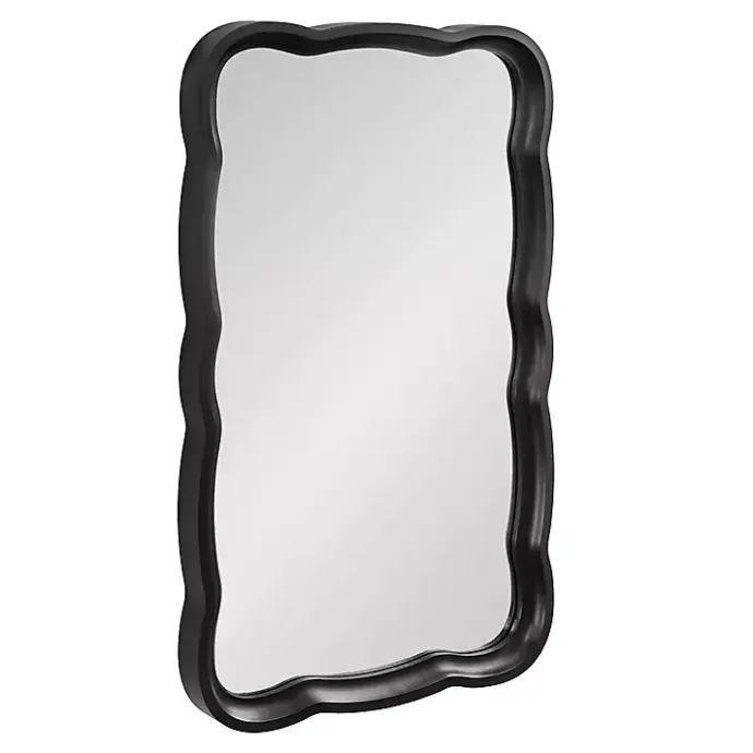 Discount Kirklands Home Black Wood Scalloped Leigh Wall Mirror
