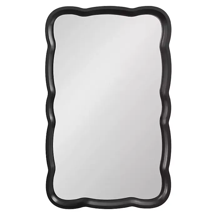 Discount Kirklands Home Black Wood Scalloped Leigh Wall Mirror