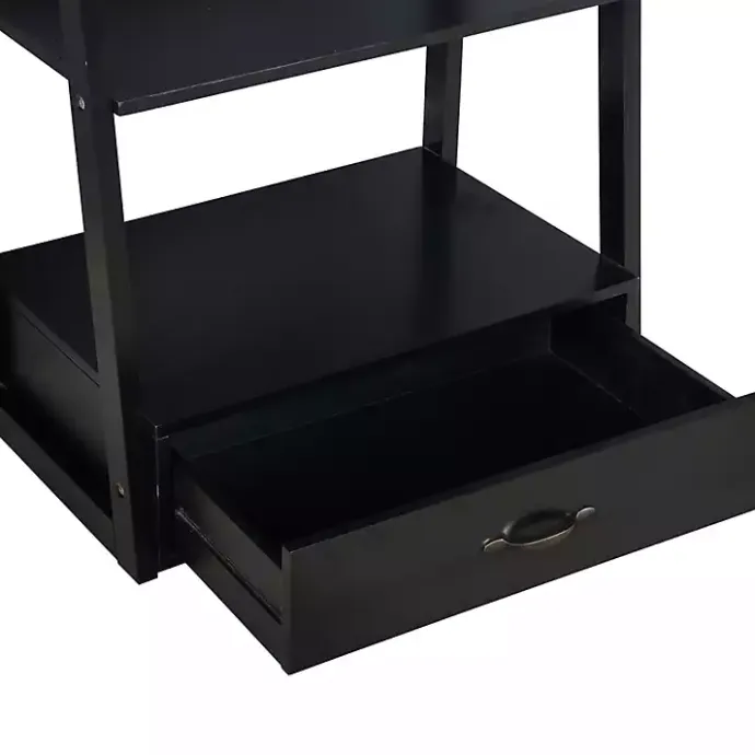 Hot Kirklands Home Wood 5-Shelf Leaning Bookshelf Black