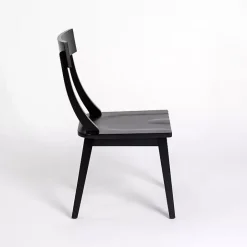 New Kirklands Home Wood T-Back Dining Chair Black