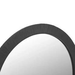 Sale Kirklands Home Black Wood Wrapped Nellie Wall Mirror