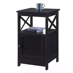 Clearance Kirklands Home Wood X Sides Storage Accent Table Black