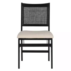 Discount Kirklands Home Black Woven Cane Foldable Dining Chair