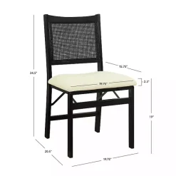 Discount Kirklands Home Black Woven Cane Foldable Dining Chair