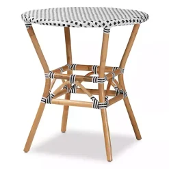 Online Kirklands Home Black Woven Rattan French Bistro Dining Table