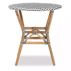 Online Kirklands Home Black Woven Rattan French Bistro Dining Table