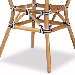 Online Kirklands Home Black Woven Rattan French Bistro Dining Table