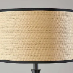 Discount Kirklands Home Woven Rattan Shade Bailey Floor Lamp Black