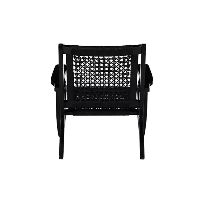 New Kirklands Home Woven Rope Accent Chair Black
