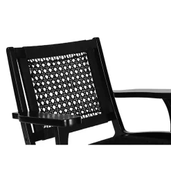 New Kirklands Home Woven Rope Accent Chair Black