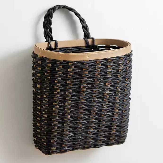 Sale Kirklands Home Black Woven Wall Pocket