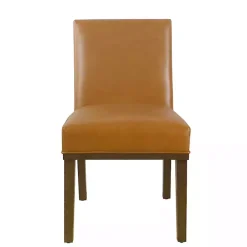 Outlet Kirklands Home Blair Carmel Leather Dining Chair Brown