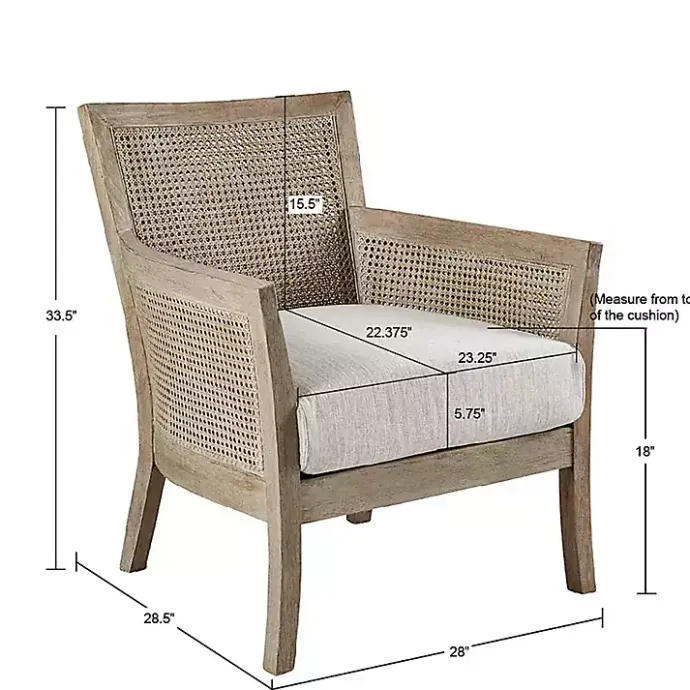 Kirklands Home Blake Cane Back Accent Chair Tan